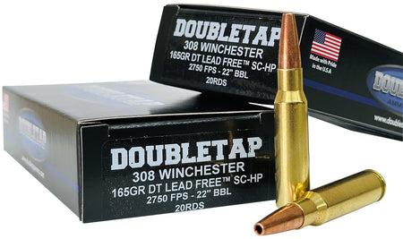 DoubleTap 308W165X Lead Free Lead Free Hollow Point  165 Grain .308 Win / 7.62x51mm