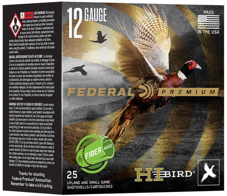 Federal Premium Hi-Bird Fiber Wad Bismuth 12 Gauge 2.75 in / 2.75 in #5 1-1/4 oz