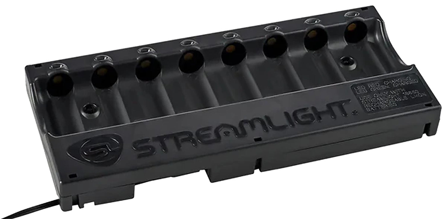 Streamlight 20233 8-Unit Bank Charger for SL-59/CR123A Batteries 12V DC Black