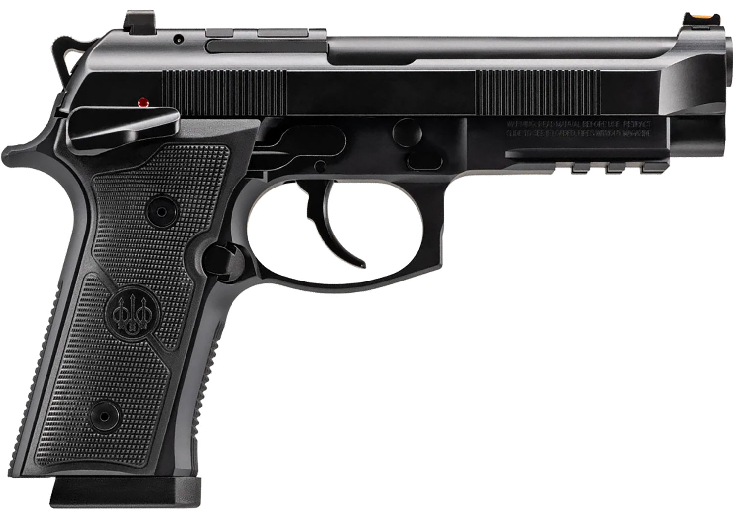 Beretta USA J92XFMSDA15 92GTS 9mm Luger 15+1 4.70" Black Inox Steel Barrel, Black Cerakote Optic Ready/Serrated Steel Slide + Aluminum Frame w/Beavertail & Picatinny Rail, Ambidextrous