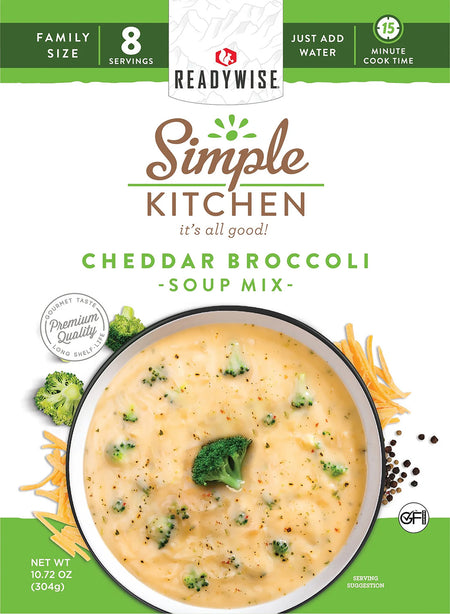 ReadyWise Simple Kitchen Cheddar Broccoli Soup RWSK05060 8-Serving Pouch 6 Per Case
