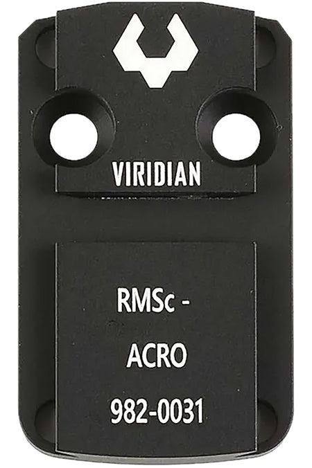 Viridian RFX44 Shield RMSc ACRO Mounting Adapter Plate Black Anodized