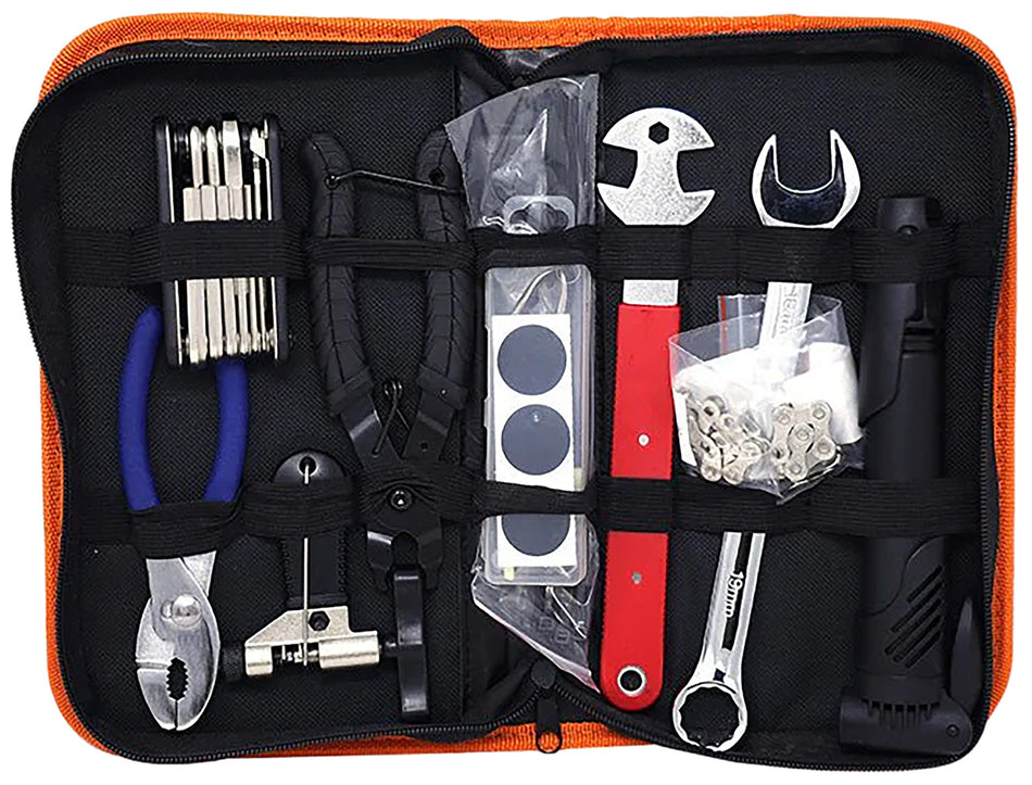 Bakcou A-TSRK Trailside Repair Kit for E-Bikes with Chain Tool Bike Pump and Tire Patch Kit