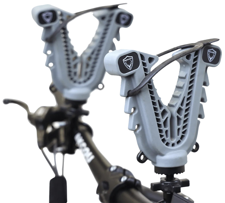 Bakcou Universal Mount Gun and Bow Rack for eBikes Gray/Black Variable Fit Technology