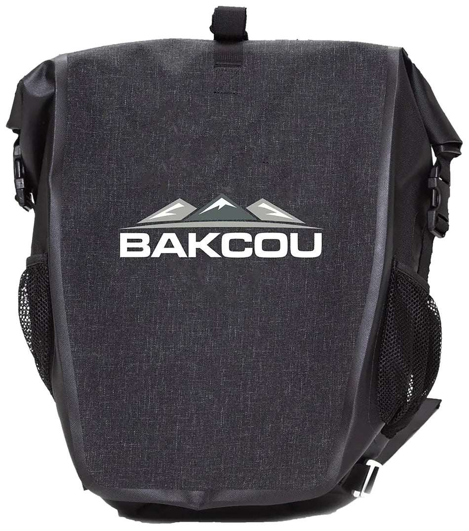 Bakcou Pannier Bag Set Black Heavy Canvas Waterproof 2 Bags 20L Each Quick-Release Clamps