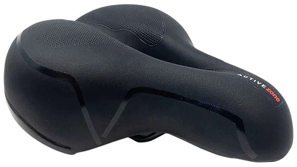 Bakcou Comfort Seat Universal Fit Black Faux Leather Oversized Bicycle Saddle