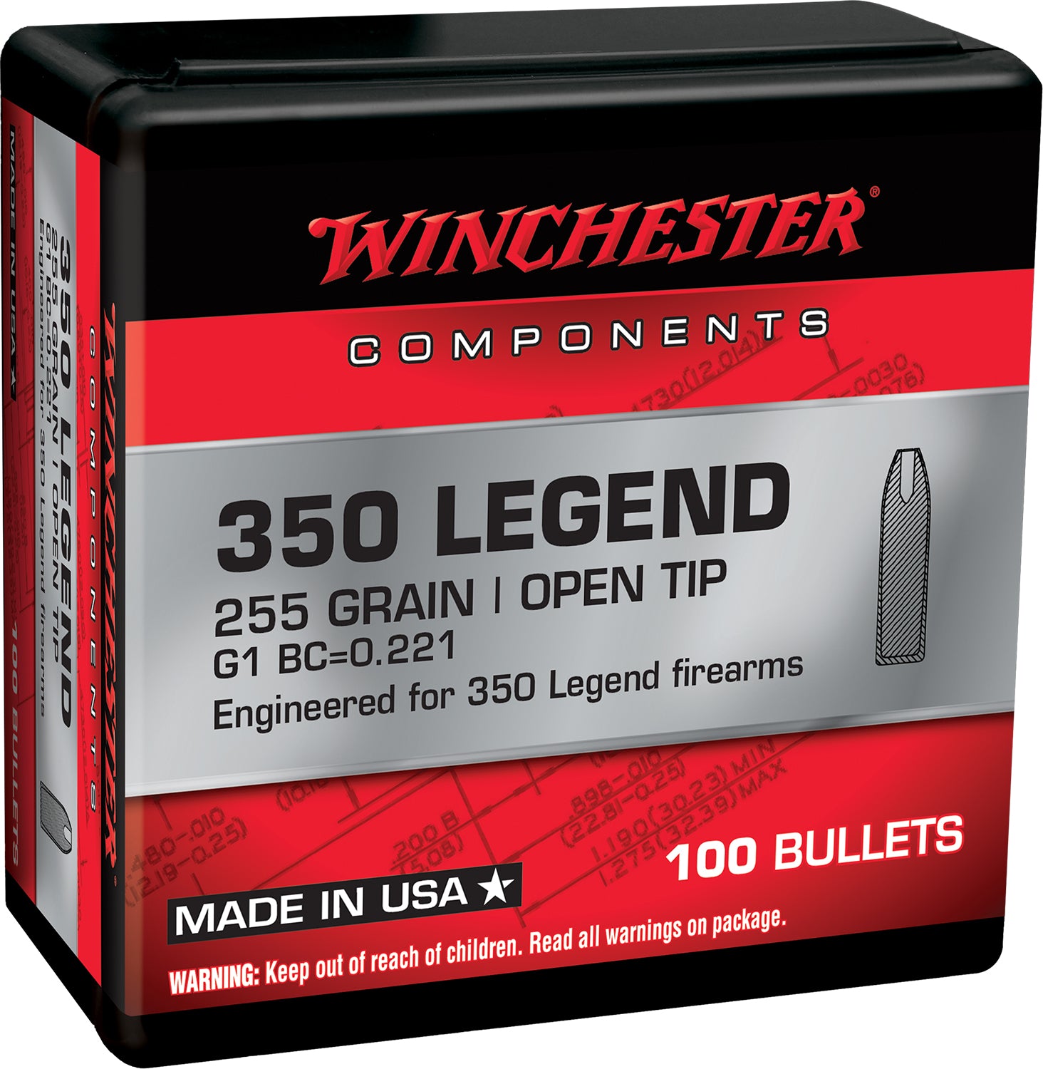 Winchester Components .350 Legend 255 gr OTM ammo