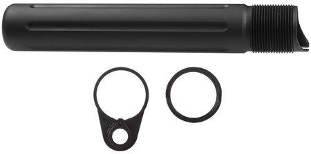 Primary Weapons 4G2BTPB-1F Pistol Buffer Tube with Castle Nut 7075 T-6 Aluminum Black Anodized