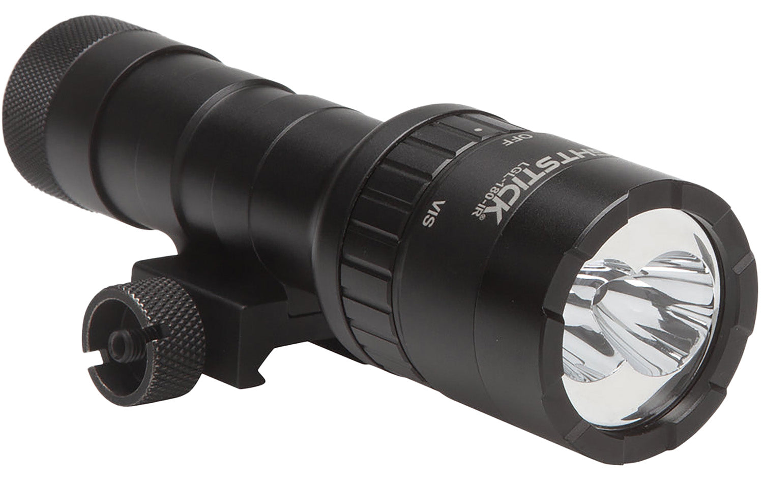 Nightstick LGL180IR Dual-Beam Long Gun Light Kit with IR Illuminator 1100 Lumens White LED 940nm Black Anodized