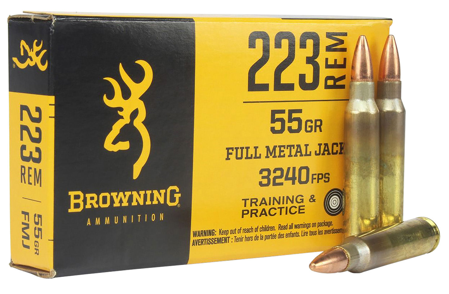 Browning Training & Practice .223 Remington 55 gr FMJ ammo