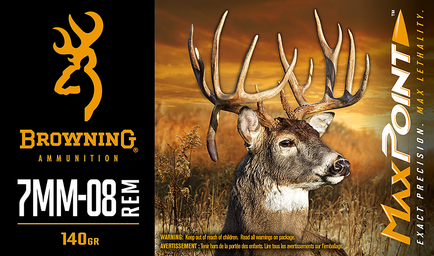 Browning B192107082 Max Point Polymer Tip PT 140 Grain 7mm-08 Remington