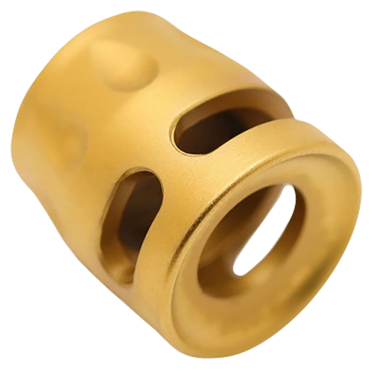 True Precision S-Type Micro Compensator Gold 416R Stainless 1/2x28 9mm/380 ACP