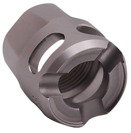 True Precision Y-Type Micro Compensator Satin Stainless 416R 1/2x28 9mm/380 ACP