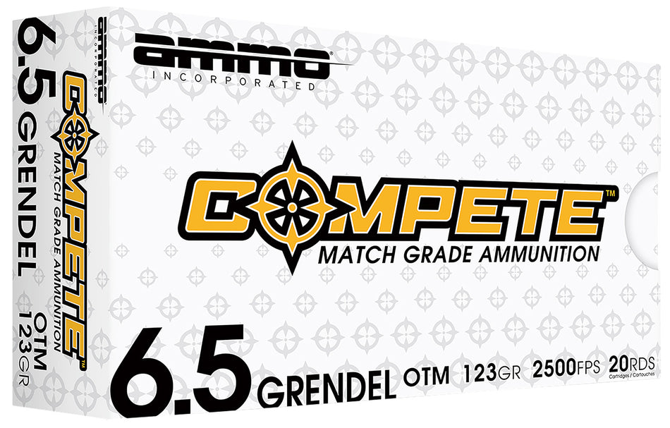 Ammo Inc Match 6.5mm Grendel 123 gr BTHP ammo