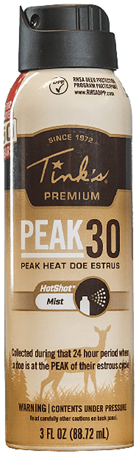Tinks W5343 Peak30 Hot Shot Doe In Estrus Deer Scent 3 oz Mist