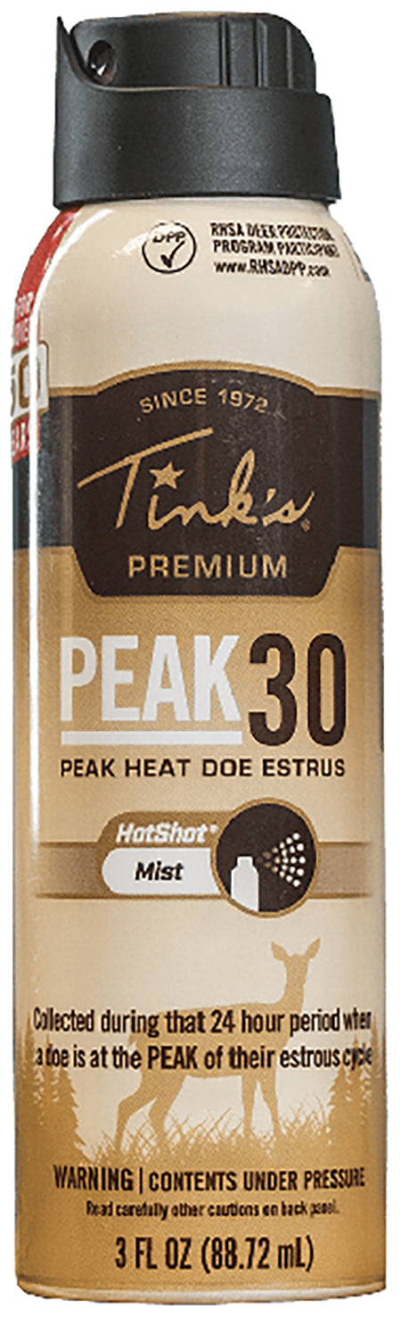 Tinks W5343 Peak30 Hot Shot Doe In Estrus Deer Scent 3 oz Mist