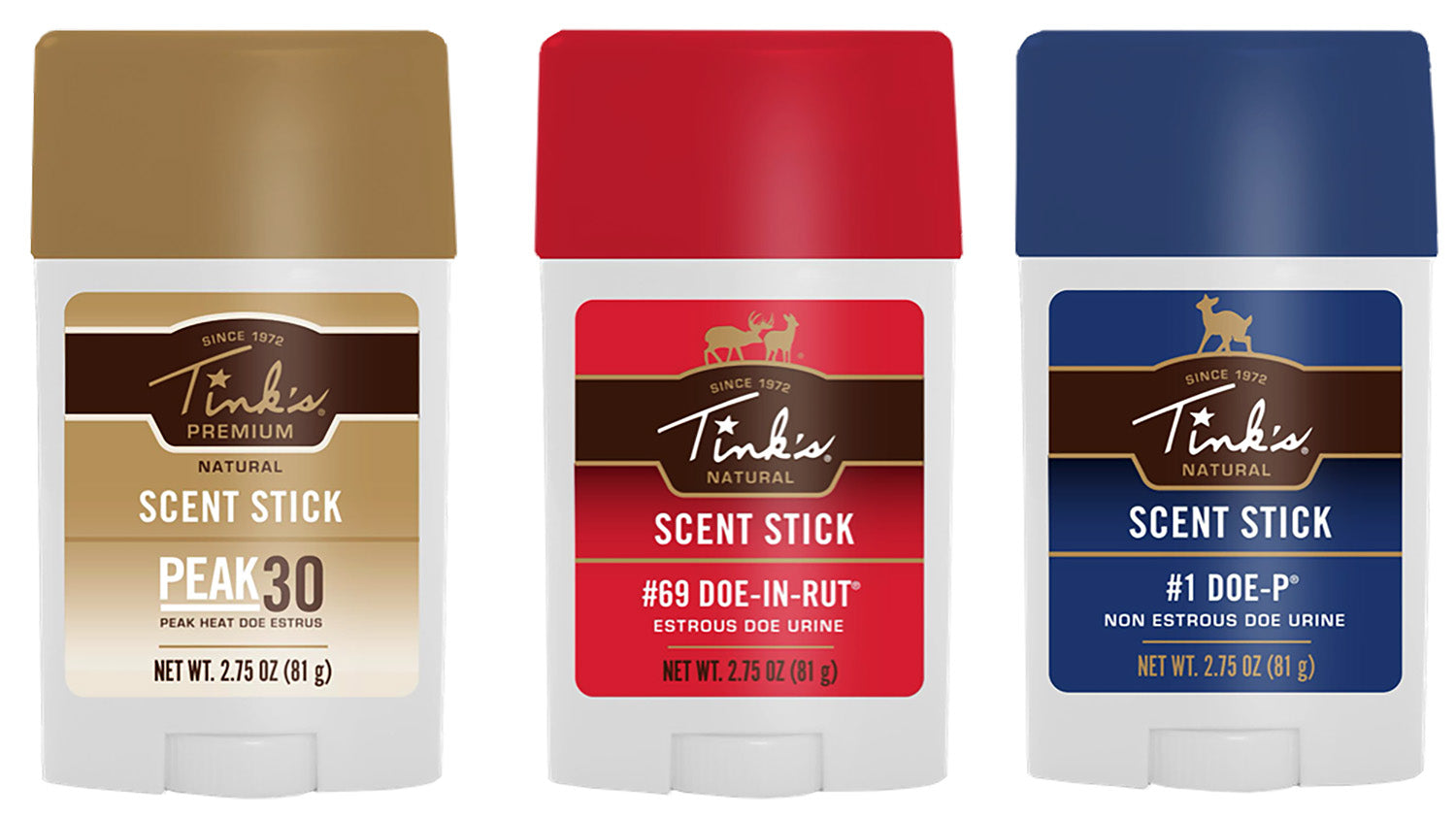 Tinks W6233 Deer Scent Stick 2.75 oz 3 Pack