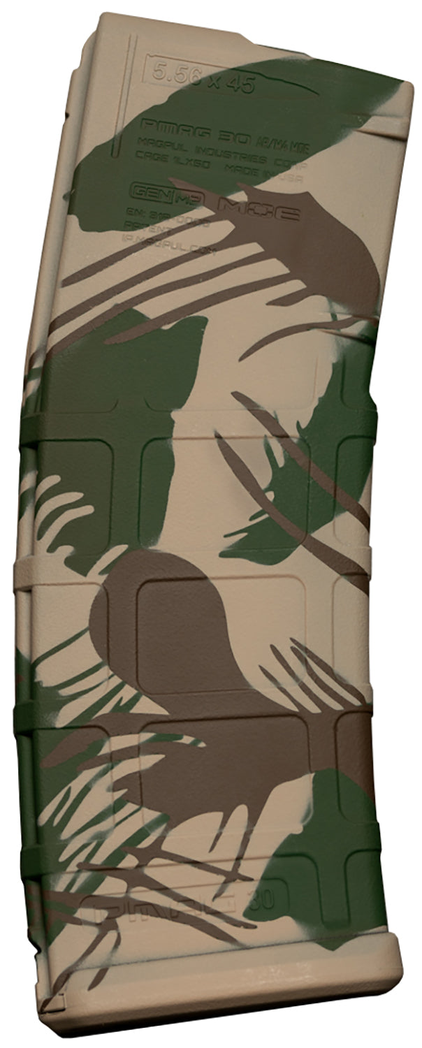 Weapon Works 228045 PMAG GEN M2 MOE 30-Round AR/M4 Rhodesian Brushstroke Polymer Magazine