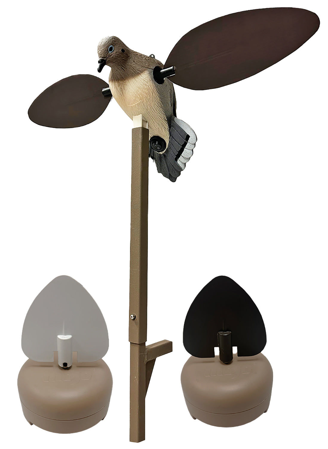 Mojo Outdoors HW2548 Voodoo/2 Flock A Flickers Decoy Combo with 2 Flickers, Brown/White