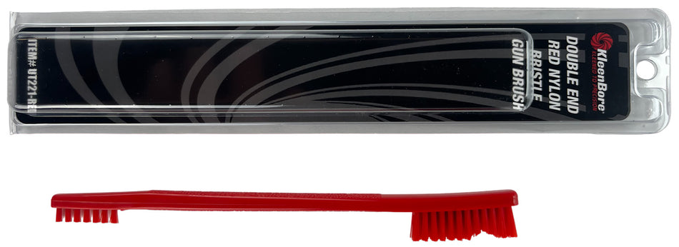 KleenBore UT221RED Double End Utility Cleaning Brush Red Nylon Bristles