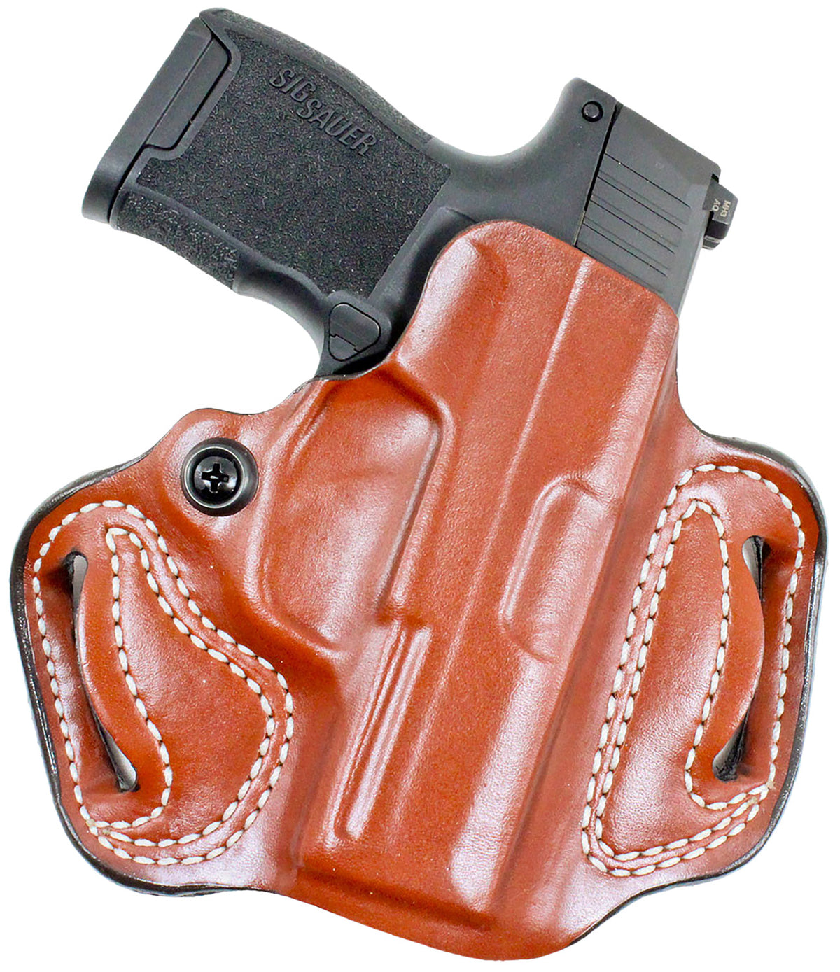 DeSantis Mini Slide OWB Tan Leather Holster Sig Sauer P365 w/Red Dot Right Hand