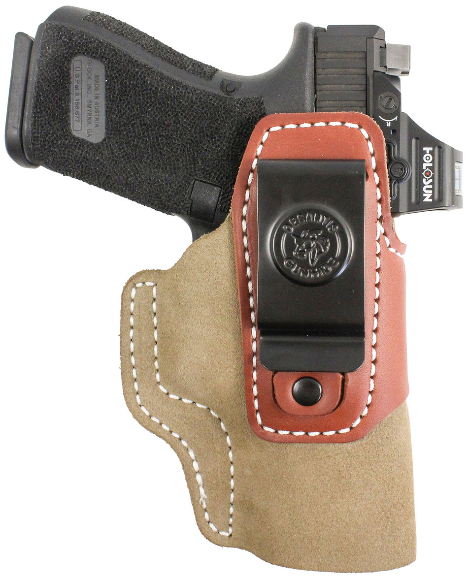DeSantis Transit IWB Natural Kydex/Leather Belt Clip Holster Glock 26/27/33 Ambidextrous