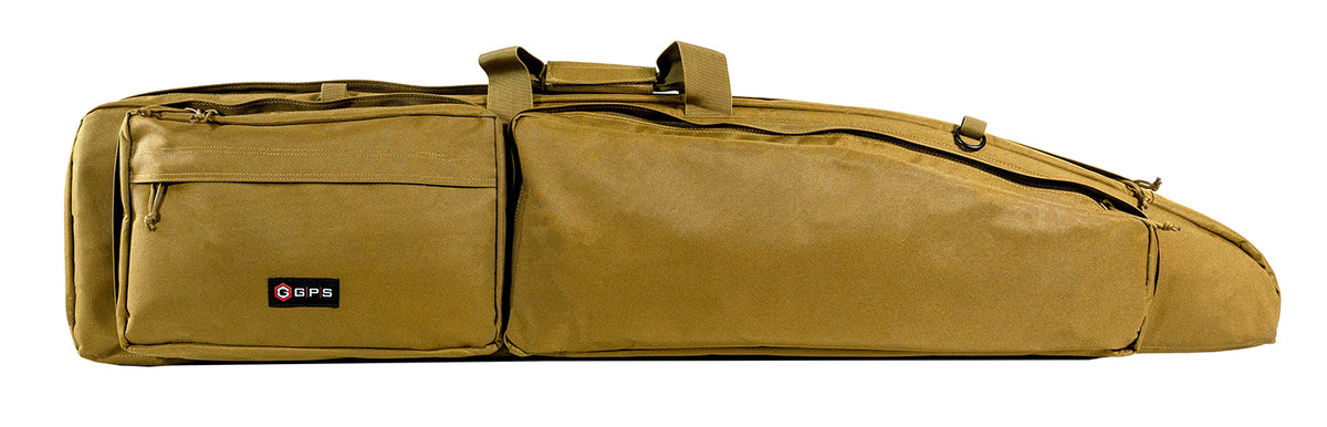 GPS Bags GPSDBRC50TAN Double Bolt Rifle Case 50" Tan Holds 2 Scoped Rifles with MOLLE Webbing