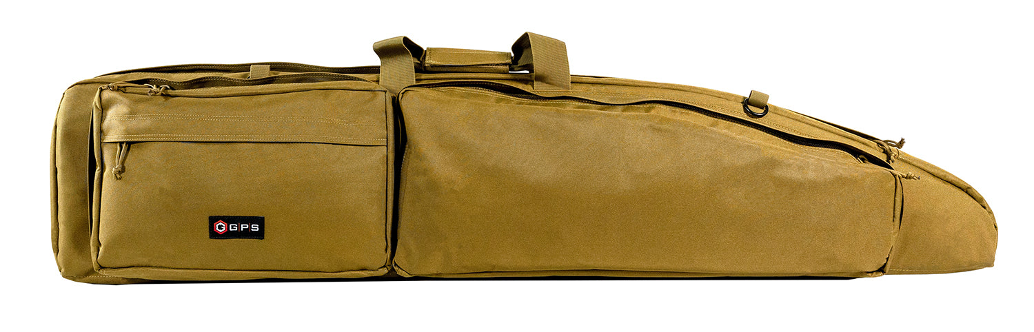 GPS Bags GPSDBRC50TAN Double Bolt Rifle Case 50" Tan Holds 2 Scoped Rifles with MOLLE Webbing
