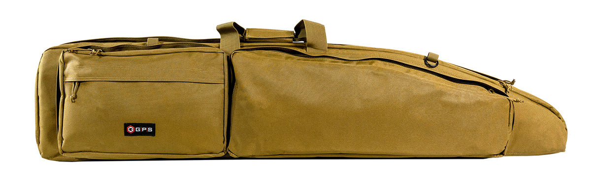 GPS Bags GPSDBRC42TAN Double Bolt Rifle Case 42" Tan Holds 2 Scoped Rifles with MOLLE Webbing