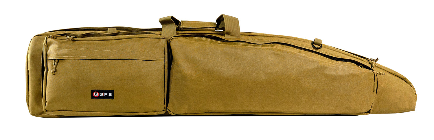 GPS Bags GPSDBRC42TAN Double Bolt Rifle Case 42" Tan Holds 2 Scoped Rifles with MOLLE Webbing