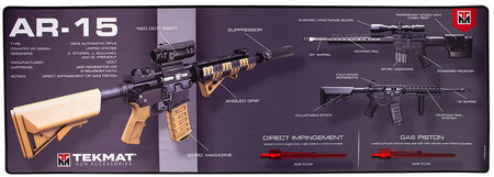 TekMat AR-15 Weapons Platform Door Mat, 25"x42", Black, Oil-Resistant Rubber Backing TEK-42-AR15-WPD