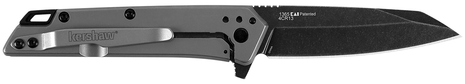 Kershaw Misdirect Assisted Opening Folding Knife 2.90" Reverse Tanto Black Oxide BlackWash 4Cr14 Blade, Stainless Handle