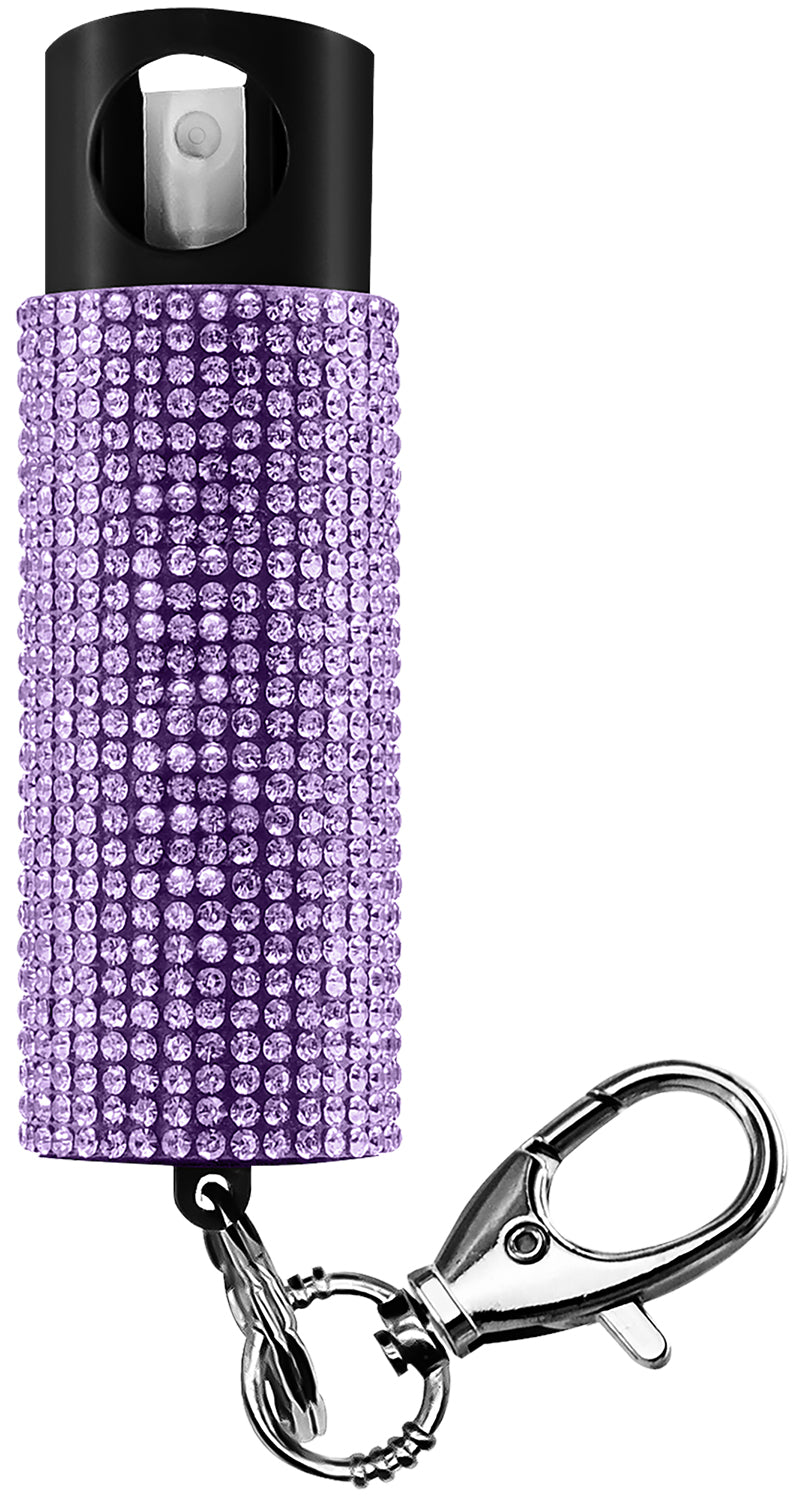 Guard Dog Security PSGDBOPR Bling-It-On 18% OC Pepper Spray Purple 0.50 oz 16 ft Range with Keychain
