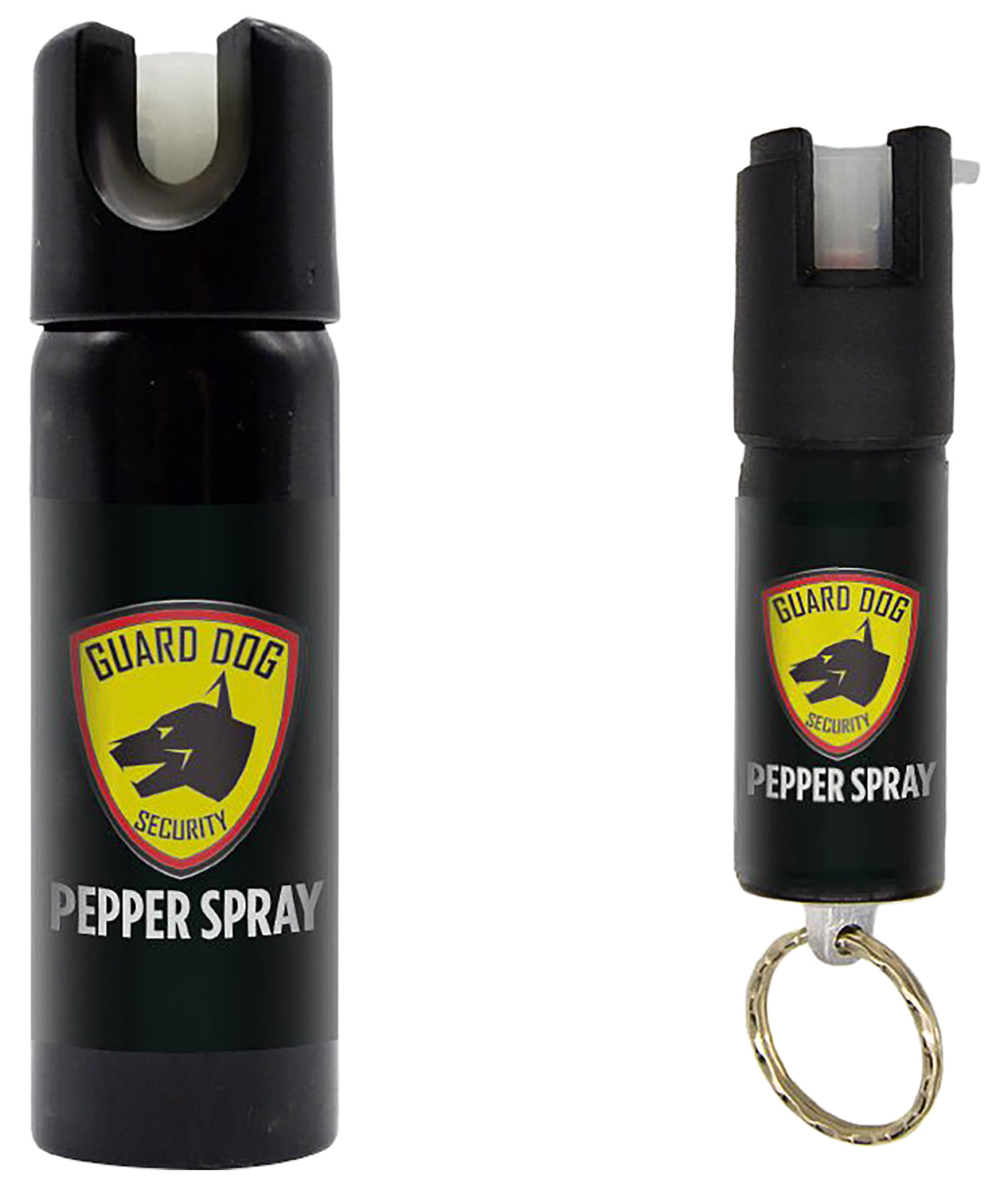 Guard Dog Security PSGDHA Pepper Spray 2-Pack 0.5 oz and 3 oz OC with UV Dye 16 ft Range Keychain