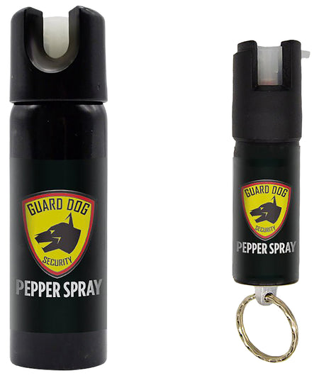 Guard Dog Security PSGDHA Pepper Spray 2-Pack 0.5 oz and 3 oz OC with UV Dye 16 ft Range Keychain