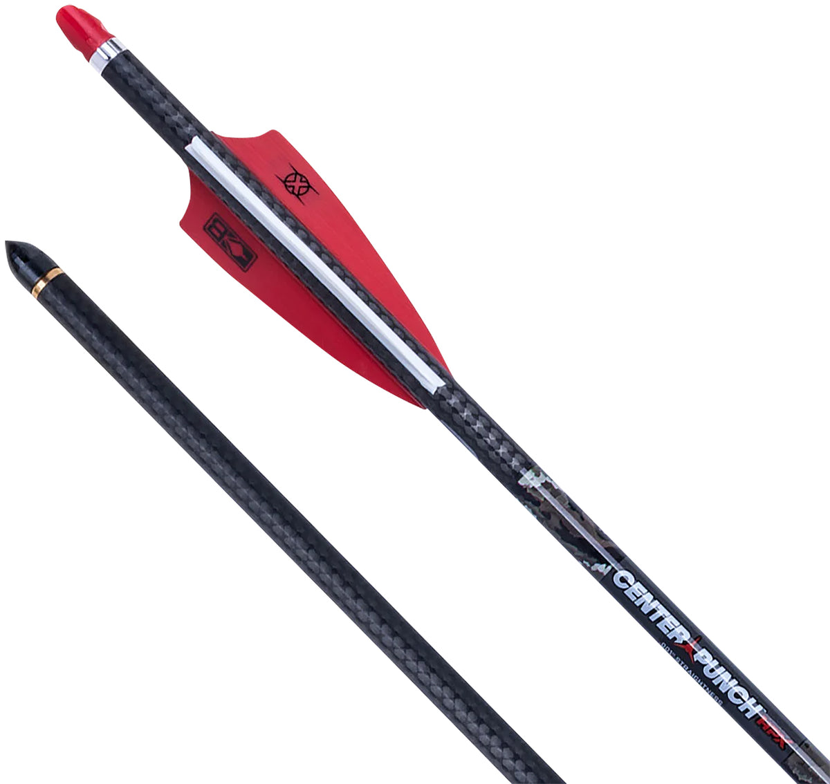TenPoint CenterPunch HPX Carbon 20-Inch Crossbow Arrow Alpha Nock .001 Straightness Red