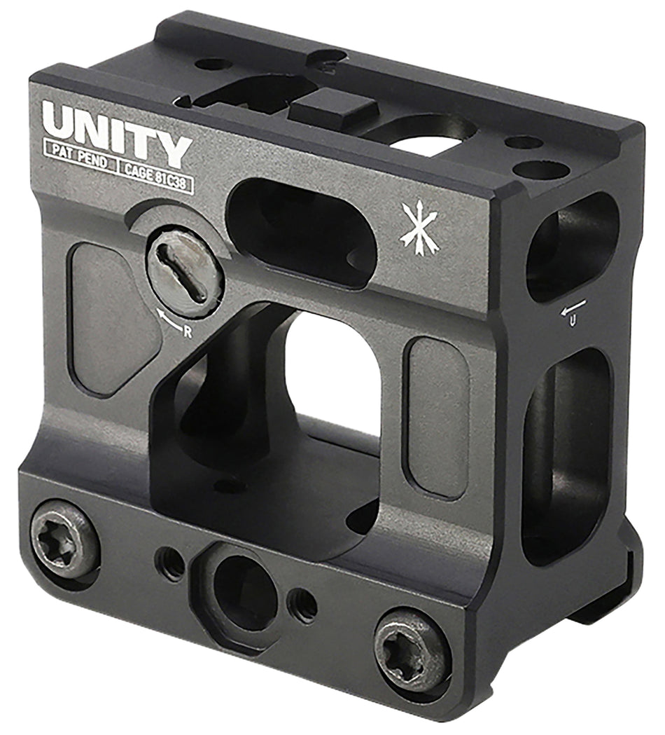 Unity Tactical FSTMICB FAST Micro Optic Mount with BUIS Black Anodized