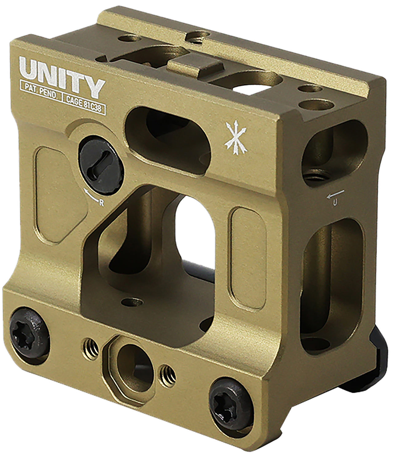 Unity Tactical FSTMICF FAST Micro Optic Mount Flat Dark Earth with BUIS