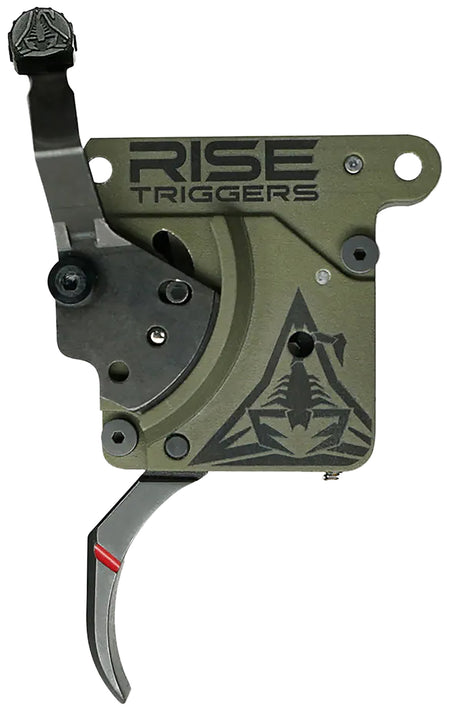 Rise Armament RA-740 Reliant Trigger Black/Green Curved for Rem 700