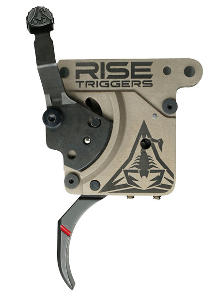 Rise Armament RA735CBC Reliant Pro Trigger Black/FDE Curved with Bolt Catch