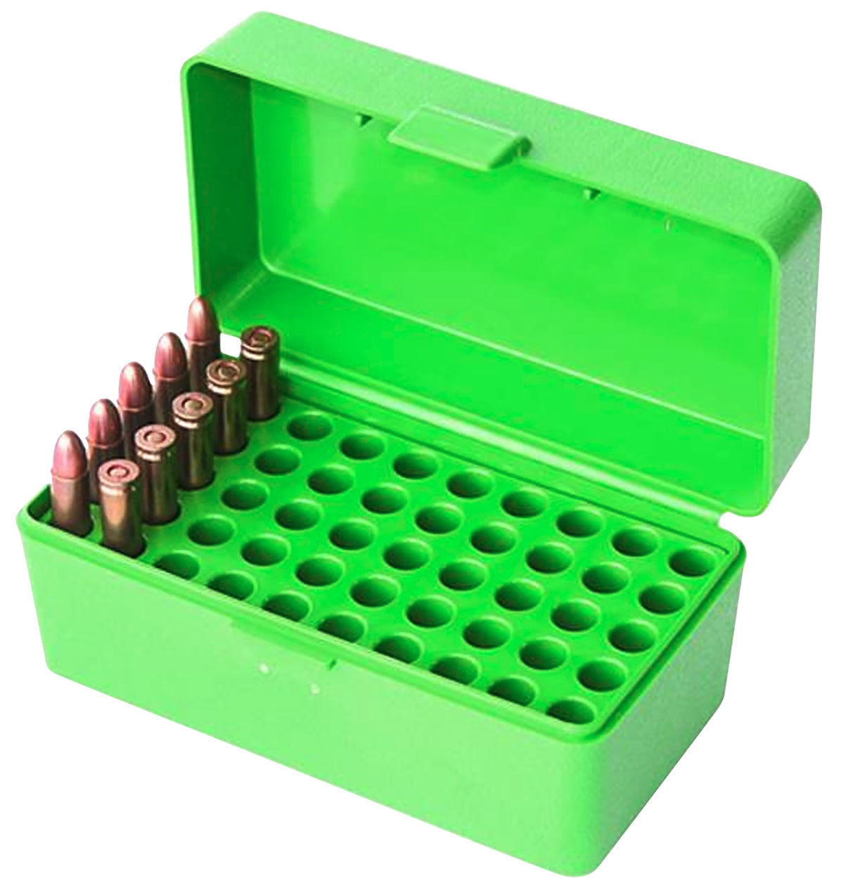 MTM Case-Gard 22HORN10 Flip-Top Ammo Box 22 Hornet Green 50rd