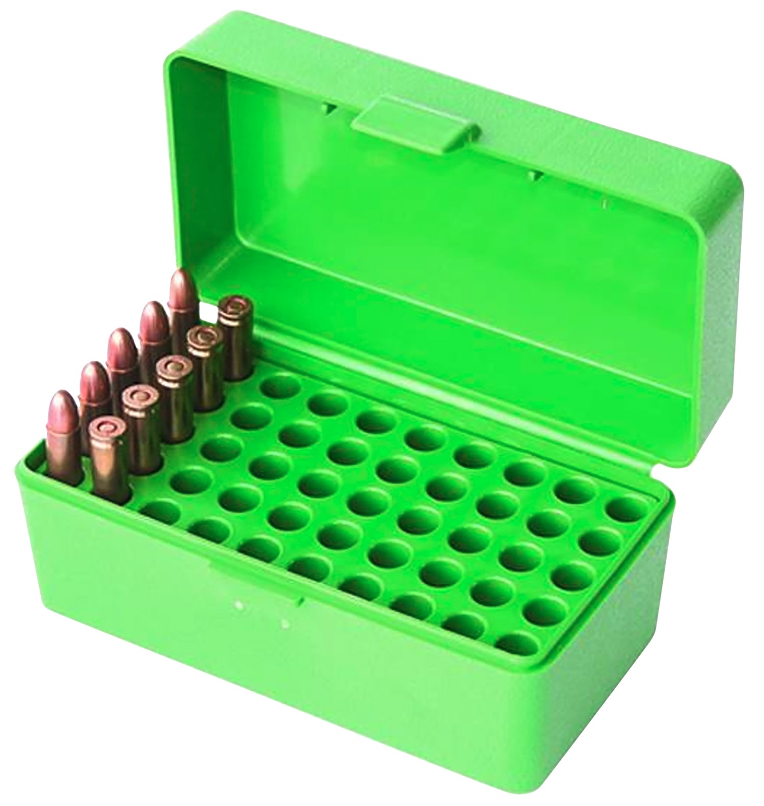 MTM Case-Gard 22HORN10 Flip-Top Ammo Box 22 Hornet Green 50rd