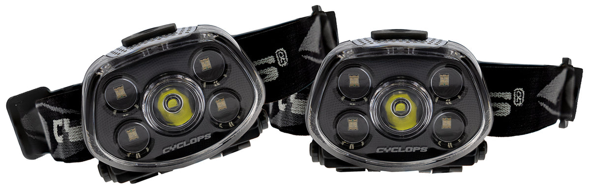 Cyclops CYC-HLFXP-2PK Force XP LED Headlamp Black 350 Lumens Red/Green Cree LED 2-Pack