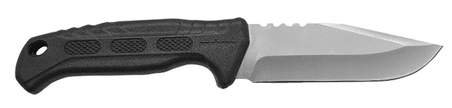 Camillus 19154 Hawker 4" Fixed Drop Point Plain Satin Titanium Bonded 420 Steel Blade, Black Textured PP/TPR Handle with Sheath