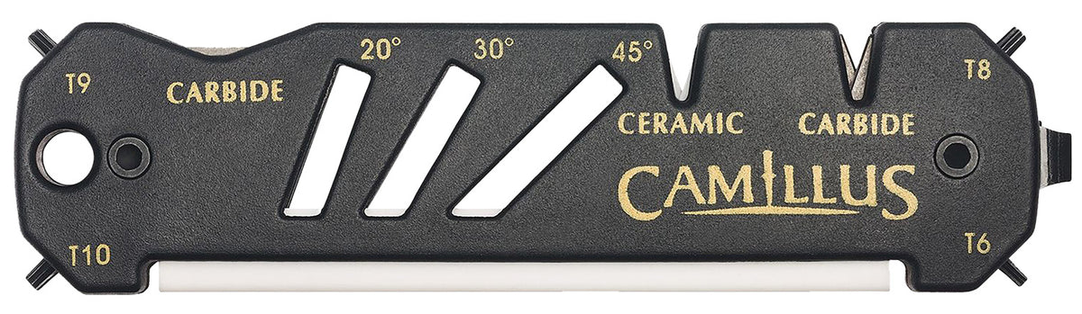 Camillus 19224 Glide Multi-Angle Carbide/Ceramic Knife & Shear Sharpener, Black