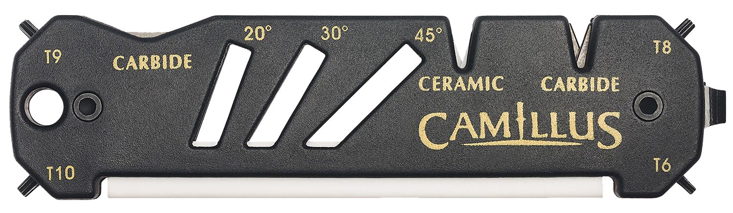 Camillus 19224 Glide Multi-Angle Carbide/Ceramic Knife & Shear Sharpener, Black