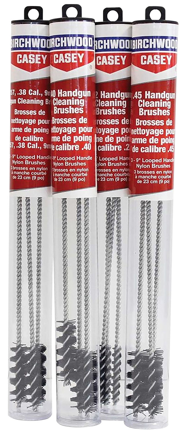 Birchwood Casey 41209 Looped Handgun Cleaning Brushes 22 Cal 9" Nylon 3 Pack