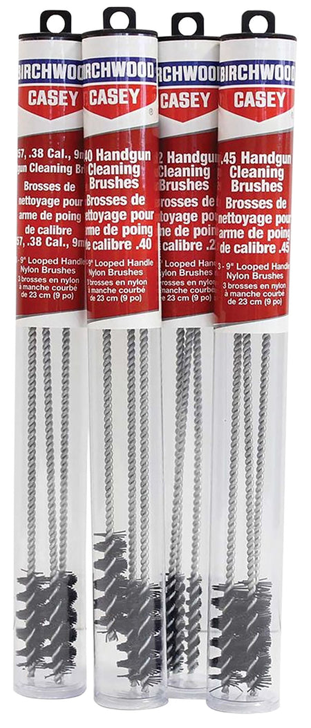 Birchwood Casey 41209 Looped Handgun Cleaning Brushes 22 Cal 9" Nylon 3 Pack