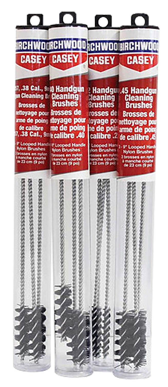 Birchwood Casey 41212 Looped Handgun Cleaning Brushes 45 Cal 9" Nylon 3 Pack