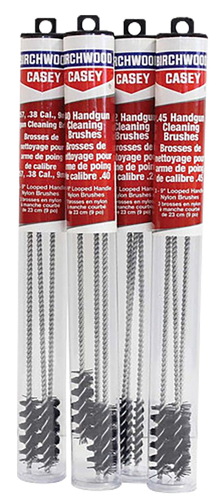 Birchwood Casey 41212 Looped Handgun Cleaning Brushes 45 Cal 9" Nylon 3 Pack